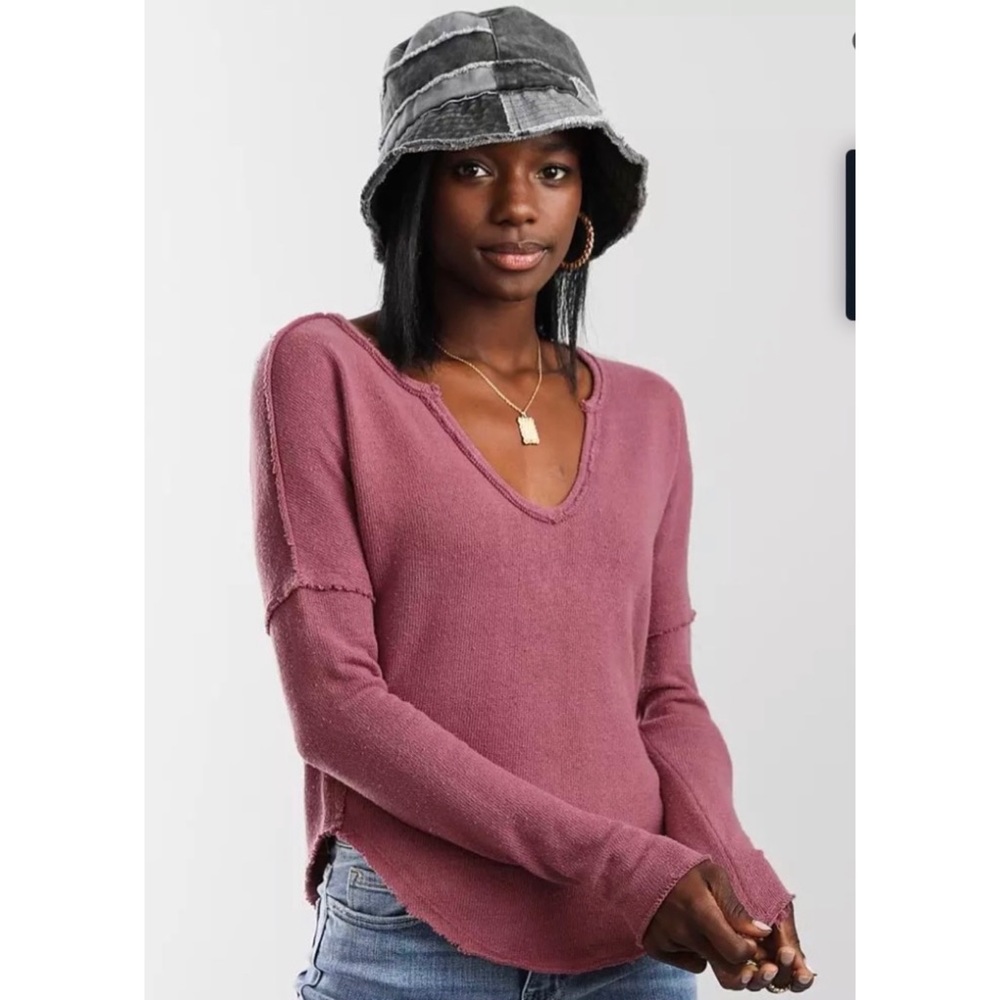 Free People Pink Knit Shirt